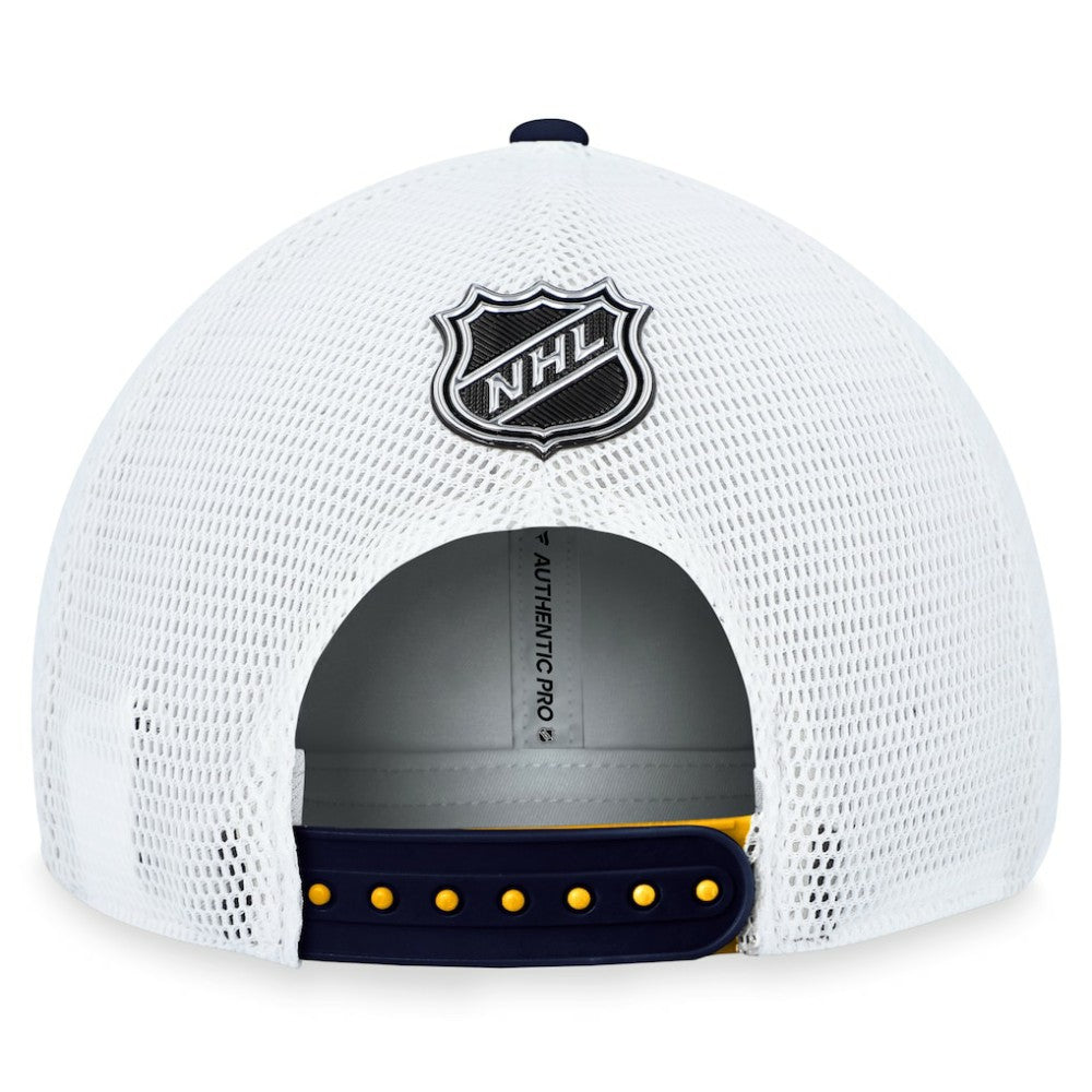 St. Louis Blues Fanatics Authentic Pro Rink Trucker Adjustable Hat Outlet