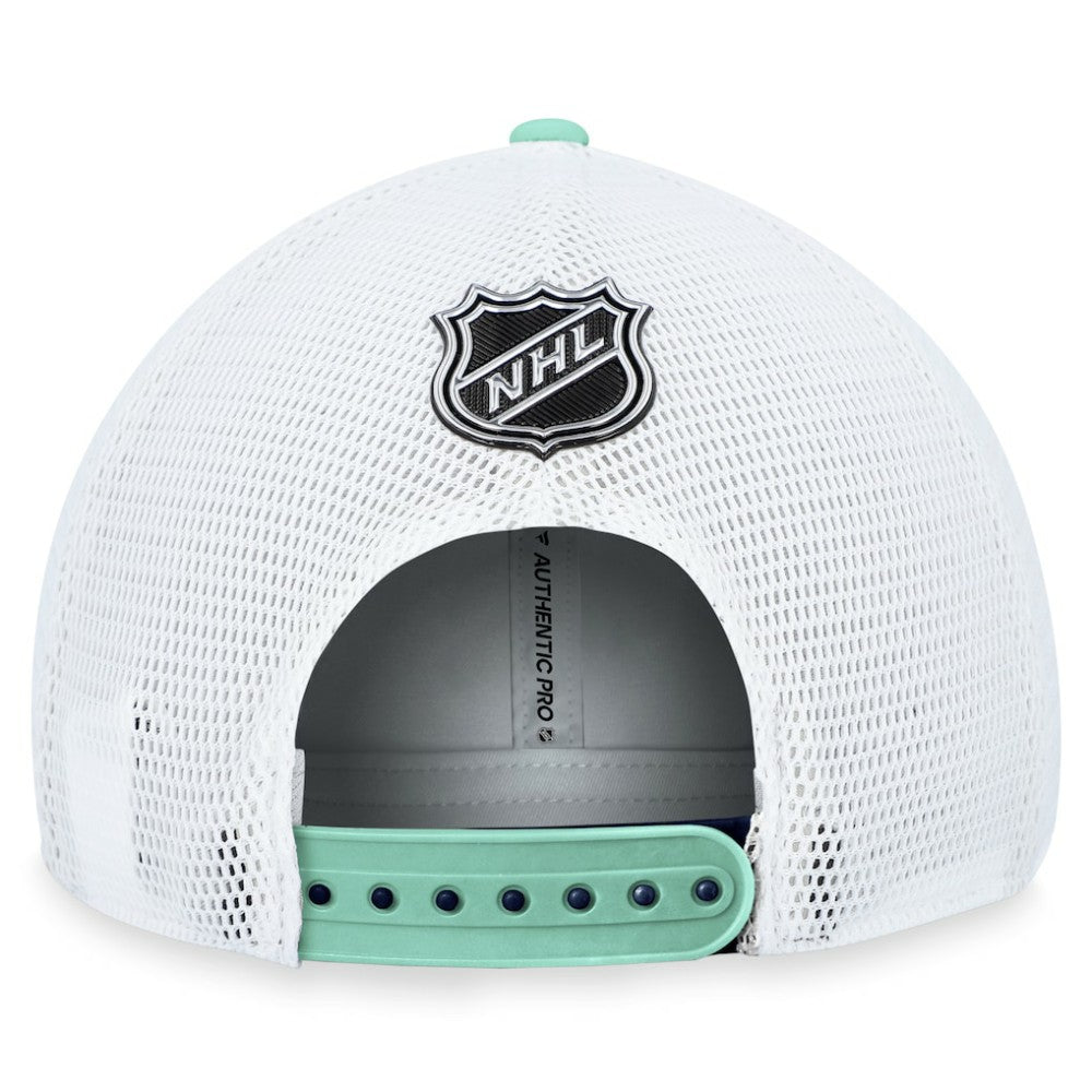Seattle Kraken Fanatics Authentic Pro Rink Trucker Adjustable Hat Online