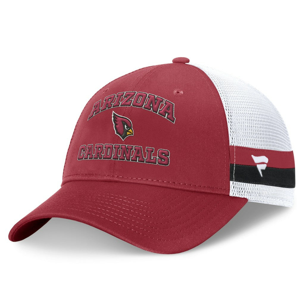 Arizona Cardinals Fanatics Fundamentals Side Stripe Trucker Adjustable Hat