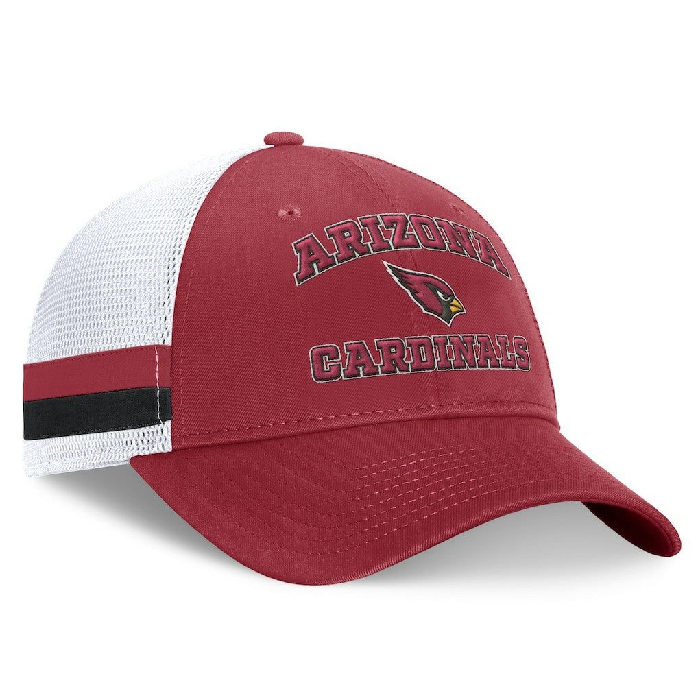 Arizona Cardinals Fanatics Fundamentals Side Stripe Trucker Adjustable Hat