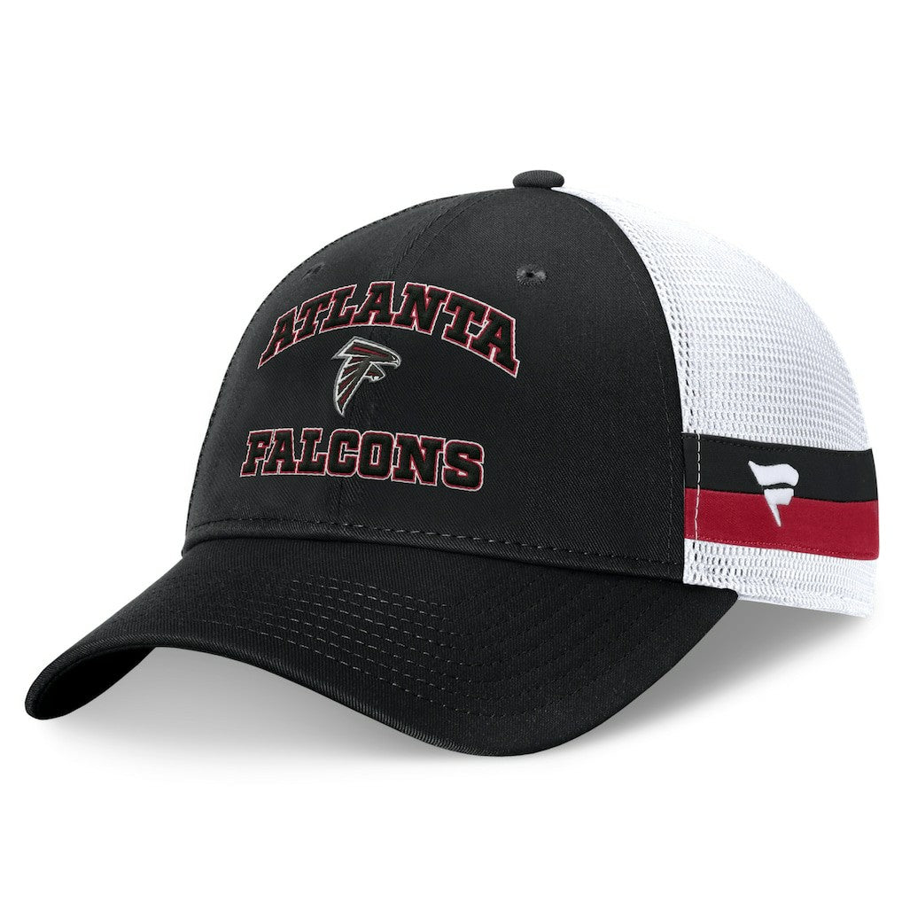 Atlanta Falcons Fanatics Fundamentals Side Stripe Trucker Adjustable Hat