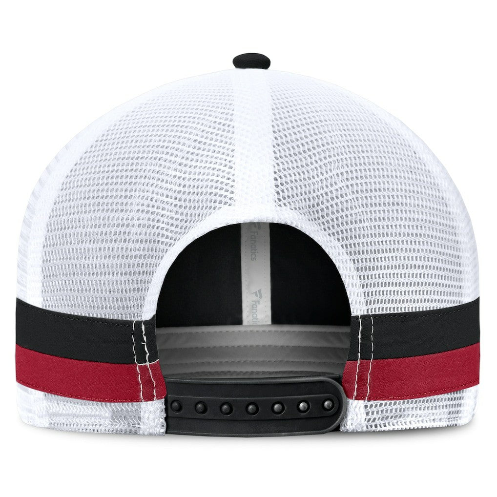 Atlanta Falcons Fanatics Fundamentals Side Stripe Trucker Adjustable Hat