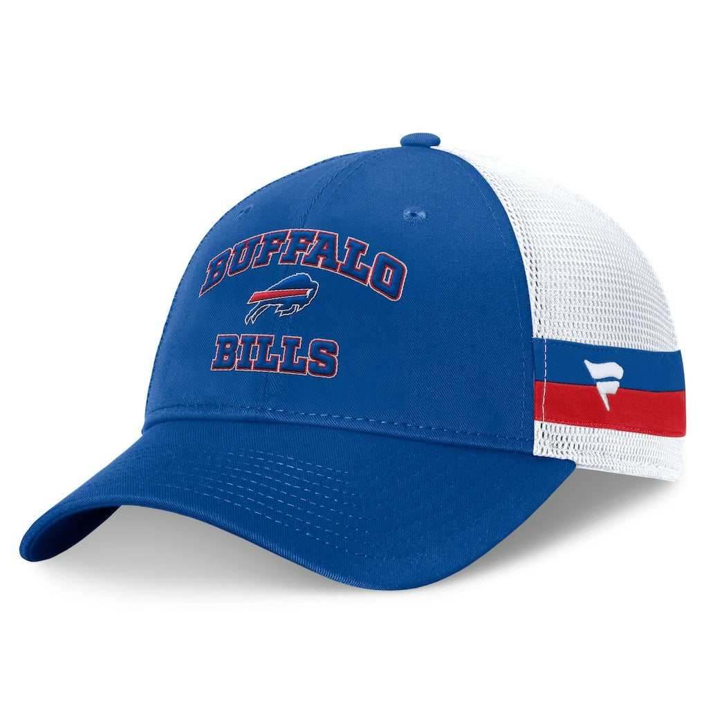 Buffalo Bills Fanatics Fundamentals Side Stripe Trucker Adjustable Hat