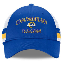 Los Angeles Rams Fanatics Fundamentals Side Stripe Trucker Adjustable Hat