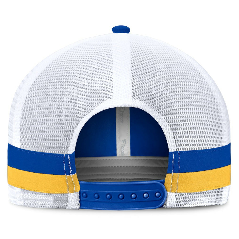 Los Angeles Rams Fanatics Fundamentals Side Stripe Trucker Adjustable Hat