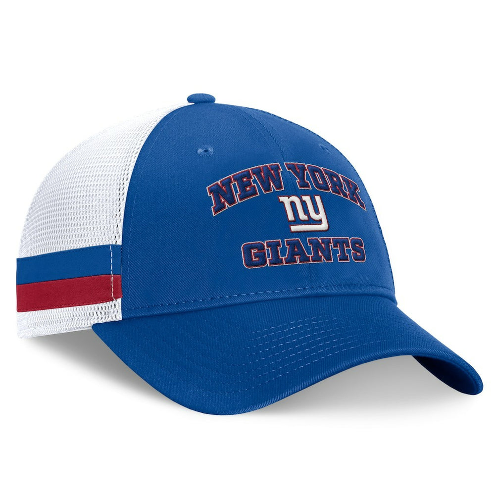 New York Giants Fanatics Fundamentals Side Stripe Trucker Adjustable Hat