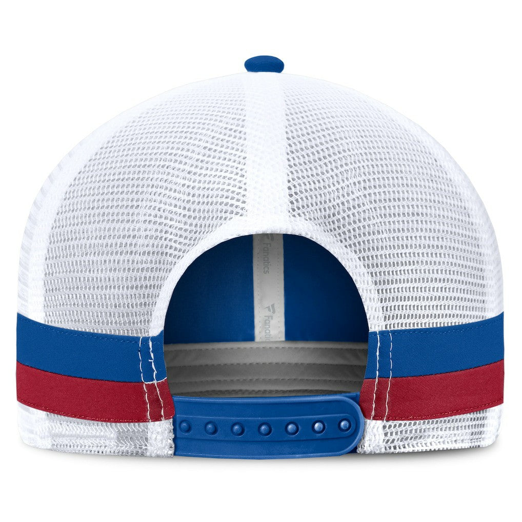 New York Giants Fanatics Fundamentals Side Stripe Trucker Adjustable Hat