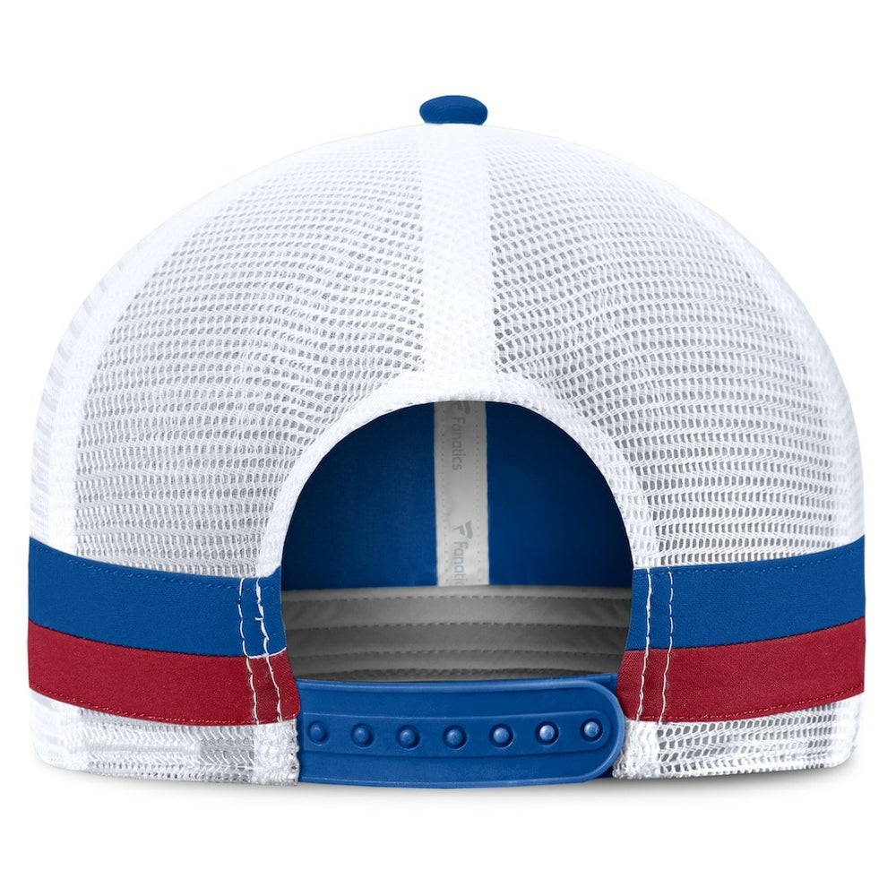 New York Giants Fanatics Fundamentals Side Stripe Trucker Adjustable Hat