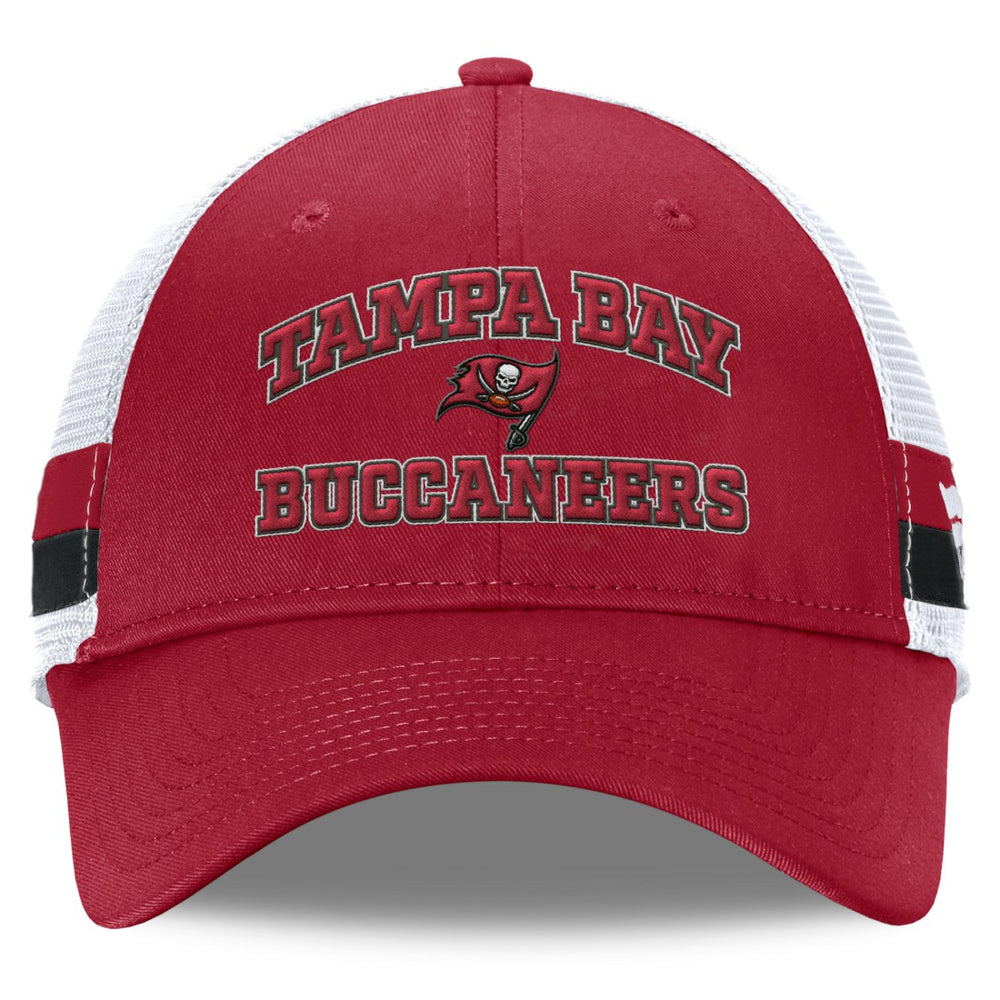 Tampa Bay Buccaneers Fanatics Fundamentals Side Stripe Trucker Adjustable Hat