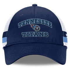 Tennessee Titans Fanatics Fundamentals Side Stripe Trucker Adjustable Hat