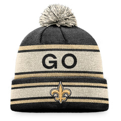 New Orleans Saints Fanatics Heritage Cuffed Knit Hat with Pom
