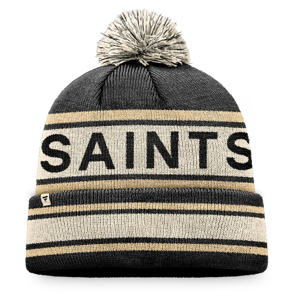 New Orleans Saints Fanatics Heritage Cuffed Knit Hat with Pom