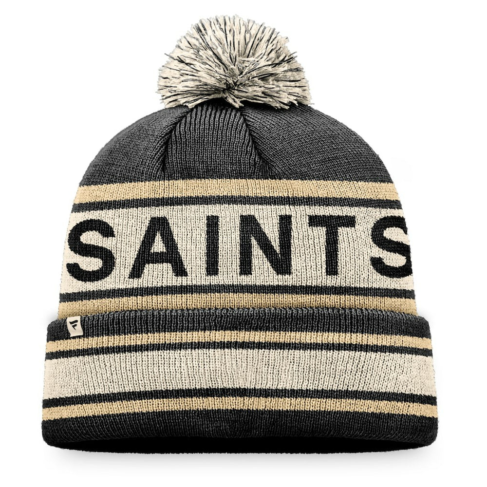 New Orleans Saints Fanatics Heritage Cuffed Knit Hat with Pom