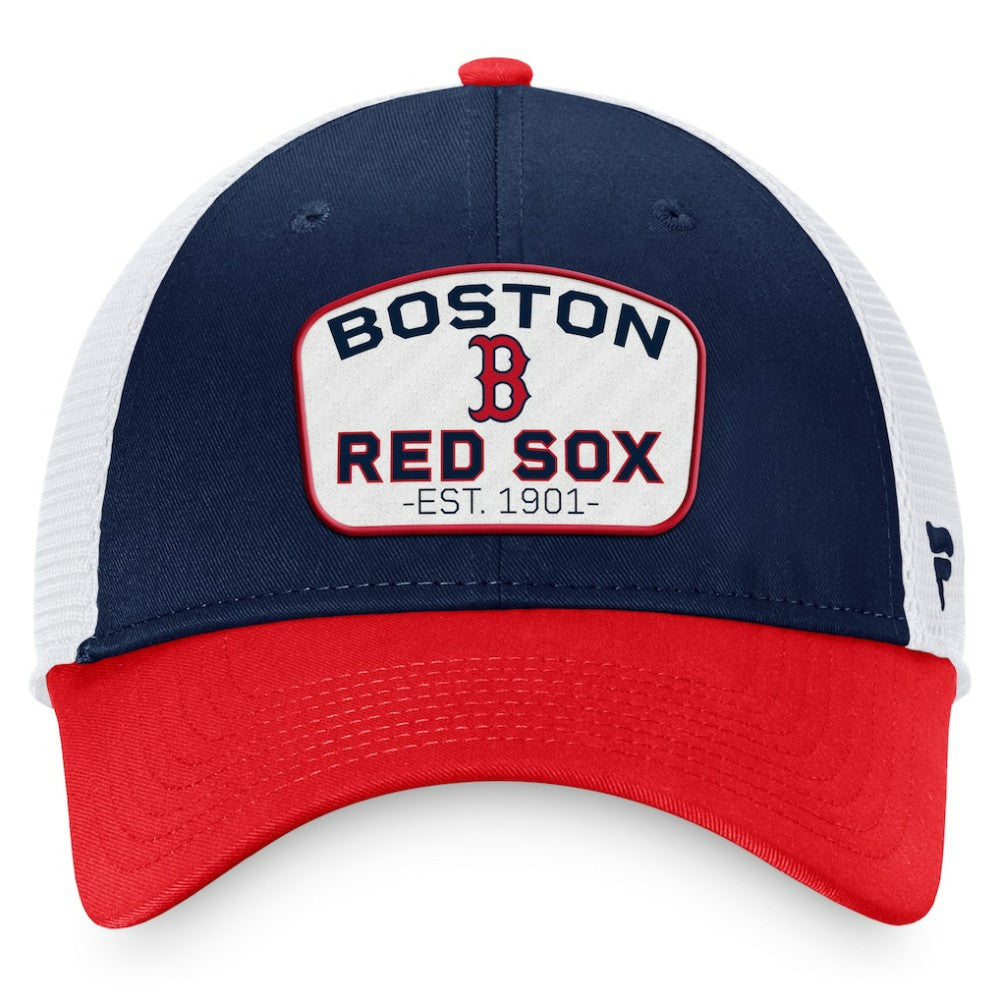 Boston Red Sox Fanatics Two-Tone Patch Trucker Adjustable Hat | MLB On Sale