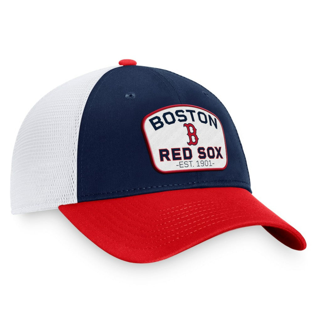 Boston Red Sox Fanatics Two-Tone Patch Trucker Adjustable Hat | MLB On Sale
