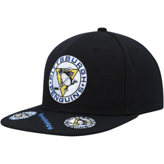 Pittsburgh Penguins Mitchell & Ness Vintage Hat Trick Snapback Hat For Sale