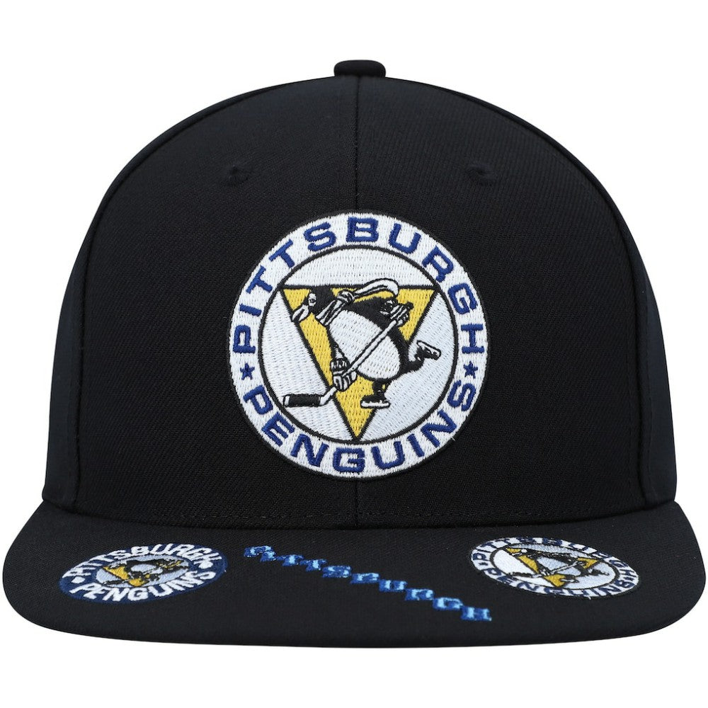 Pittsburgh Penguins Mitchell & Ness Vintage Hat Trick Snapback Hat For Sale