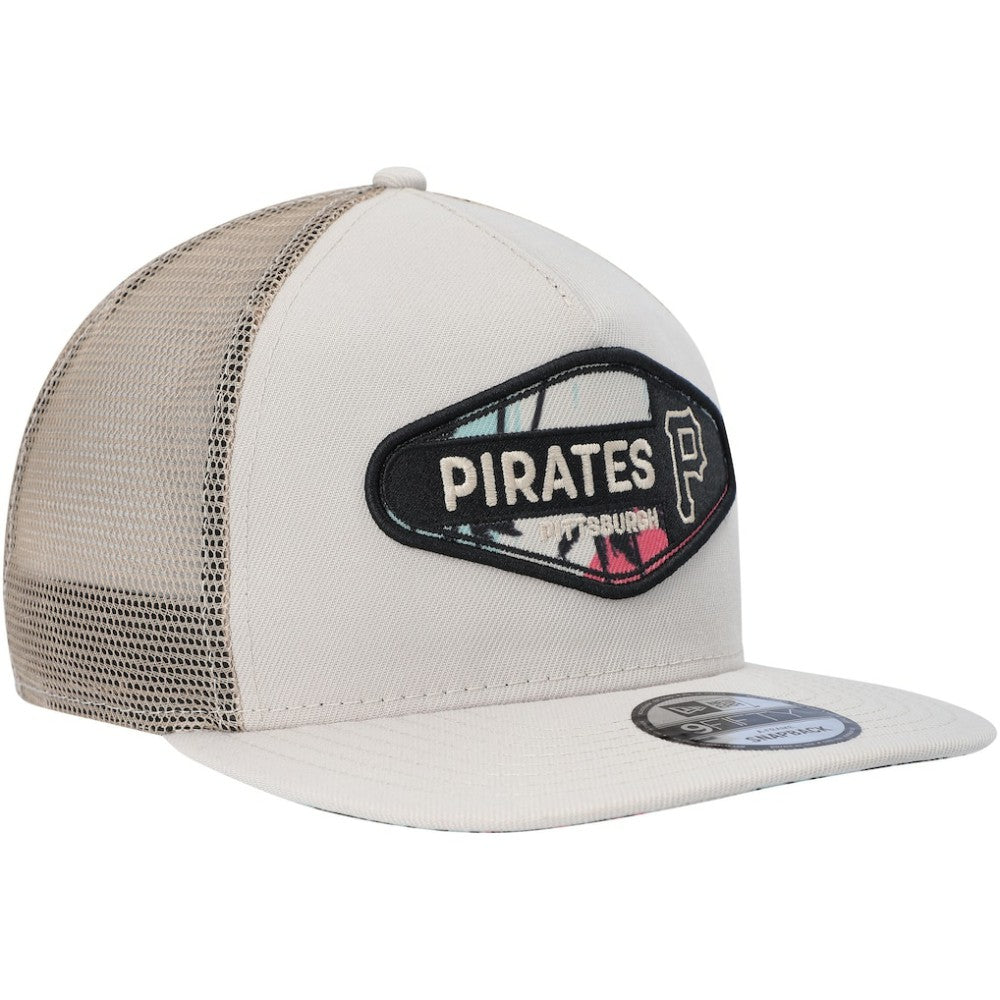 Pittsburgh Pirates New Era Retro Beachin' Patch A-Frame Trucker 9FIFTY Snapback Hat | MLB US