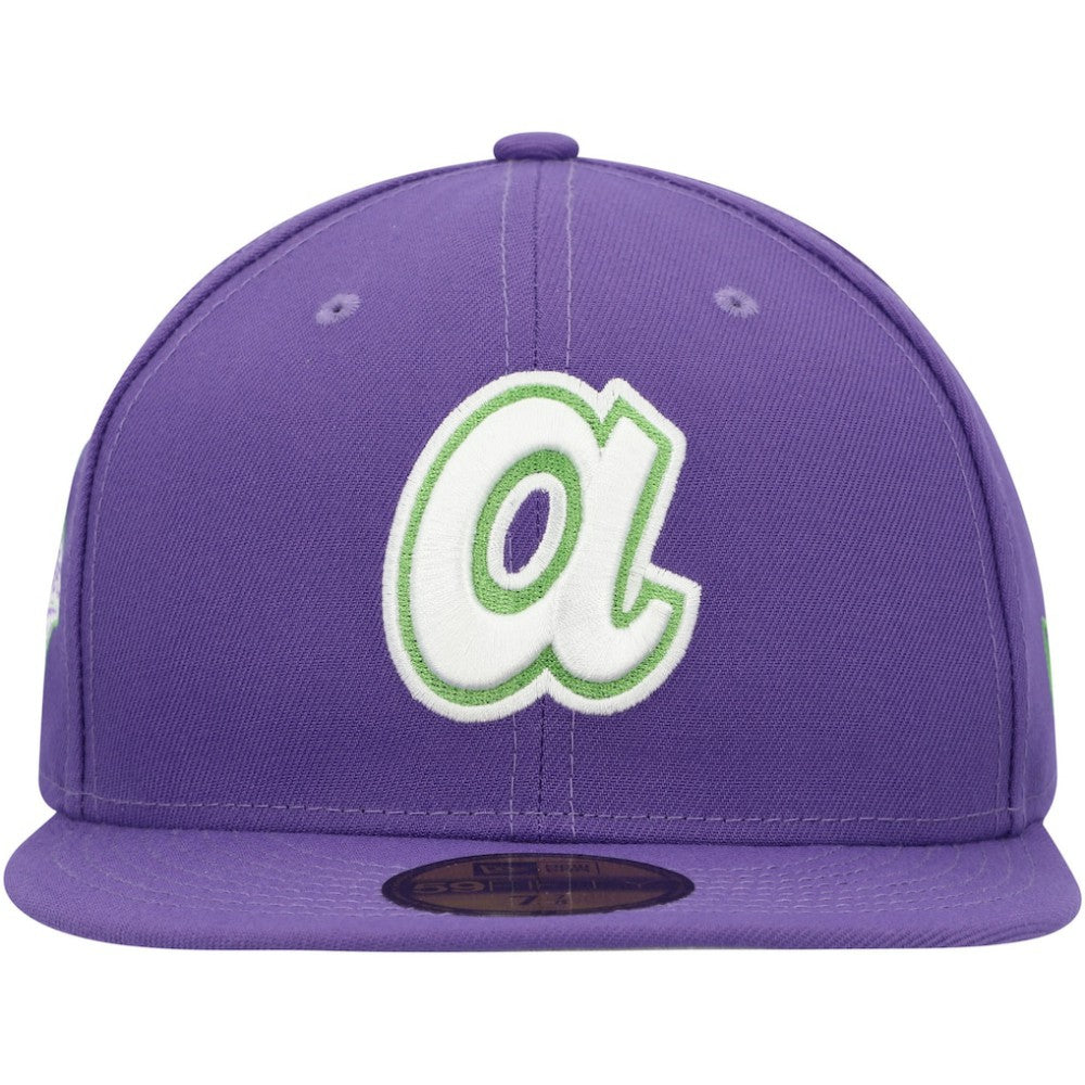 Atlanta Braves New Era Lime Side Patch 59FIFTY Fitted Hat | MLB Shop