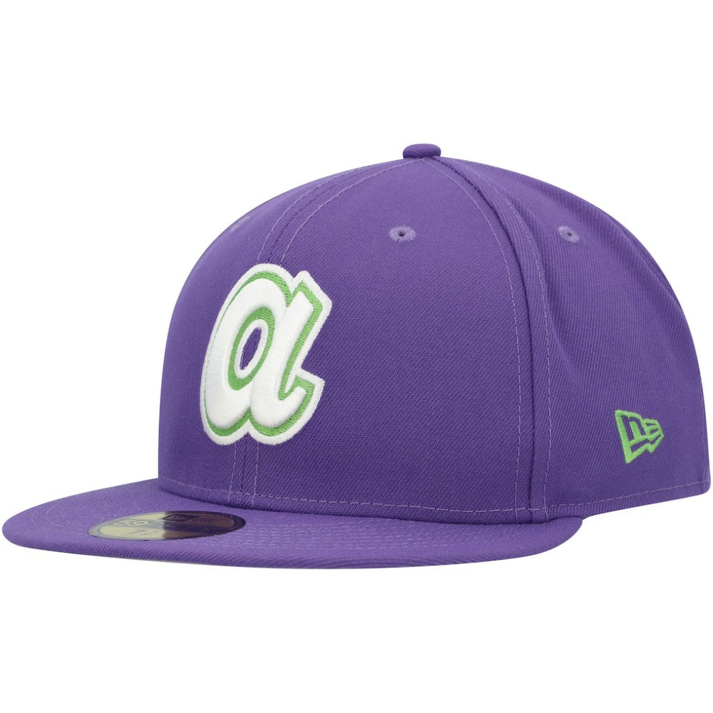 Atlanta Braves New Era Lime Side Patch 59FIFTY Fitted Hat | MLB Shop