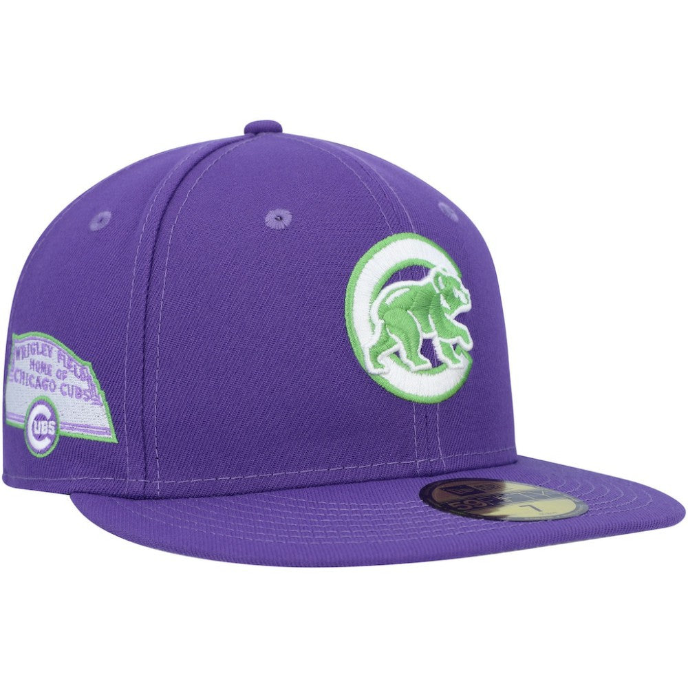 Chicago Cubs New Era Lime Side Patch 59FIFTY Fitted Hat | MLB Sale