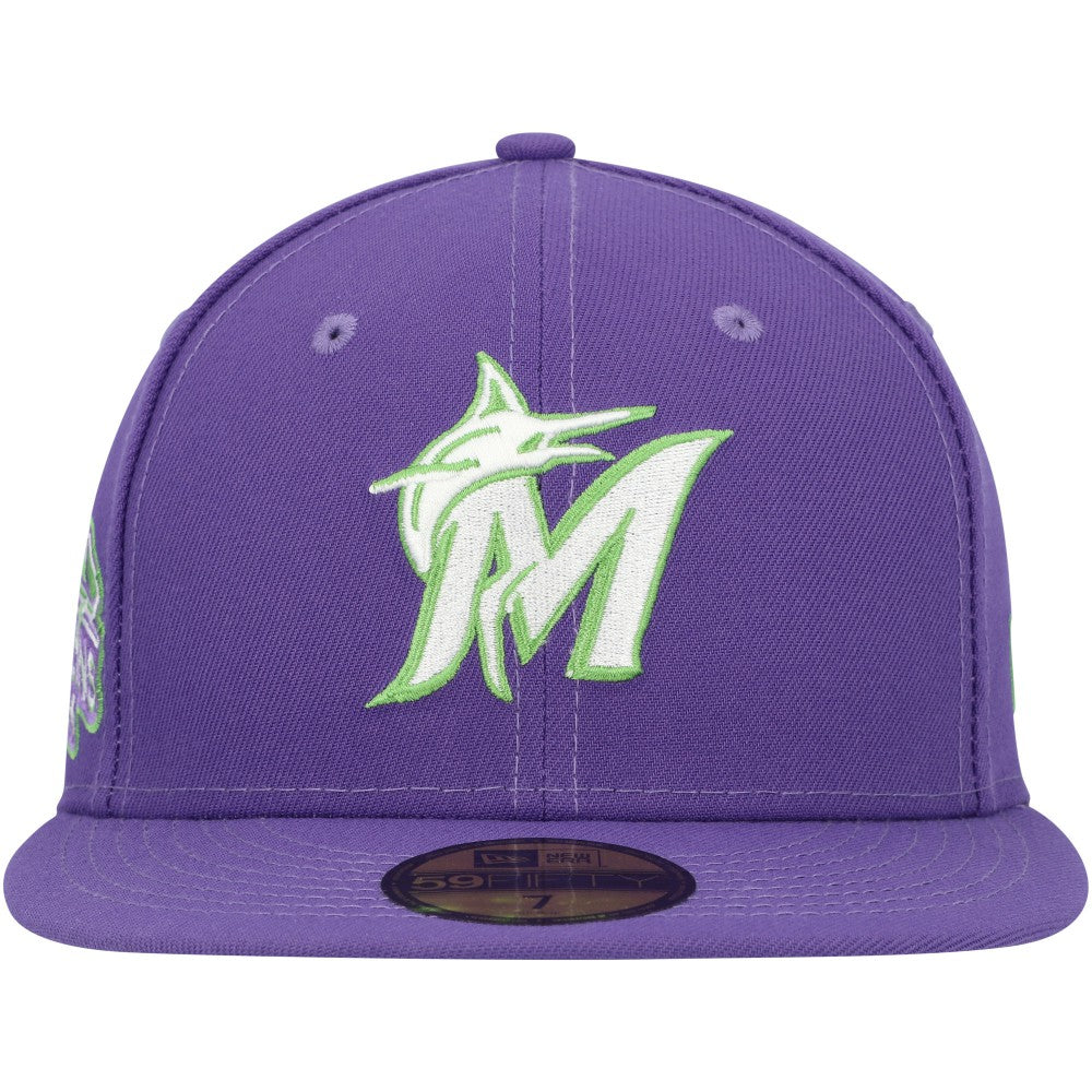 Miami Marlins New Era Lime Side Patch 59FIFTY Fitted Hat | MLB Shop