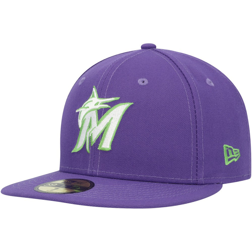 Miami Marlins New Era Lime Side Patch 59FIFTY Fitted Hat | MLB Shop