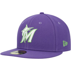 Miami Marlins New Era Lime Side Patch 59FIFTY Fitted Hat | MLB Shop
