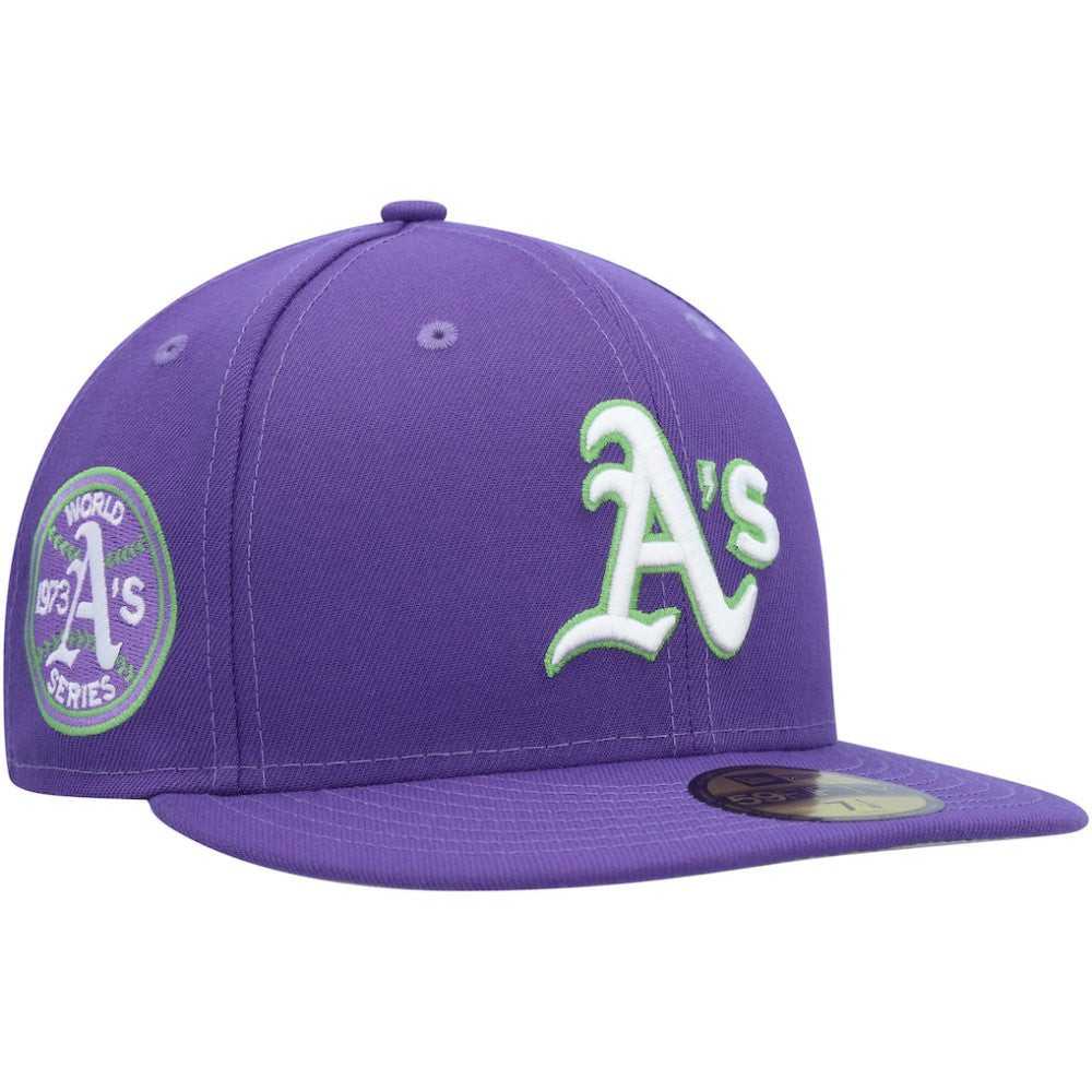 Athletics New Era Lime Side Patch 59FIFTY Fitted Hat | MLB Discount