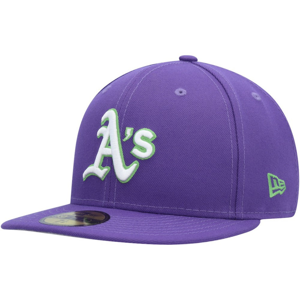 Athletics New Era Lime Side Patch 59FIFTY Fitted Hat | MLB Discount