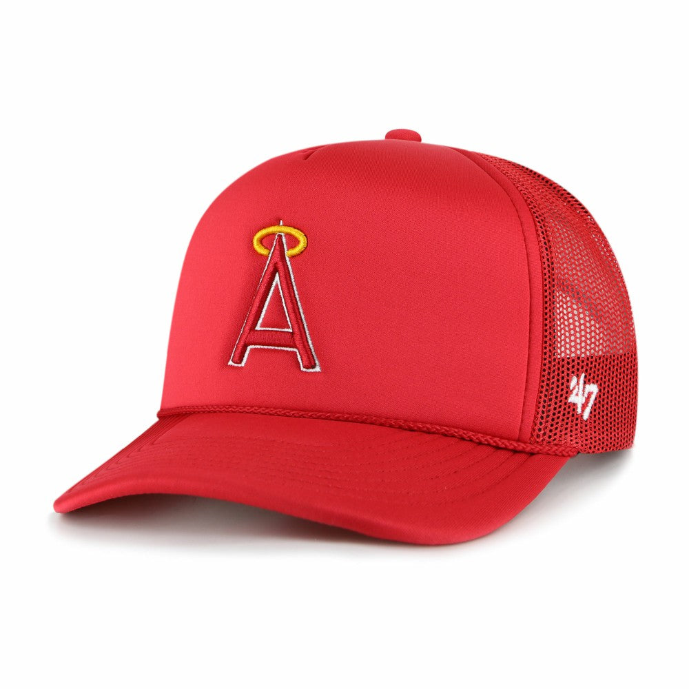Los Angeles Angels '47 Foam Logo Trucker Adjustable Hat | MLB For sale