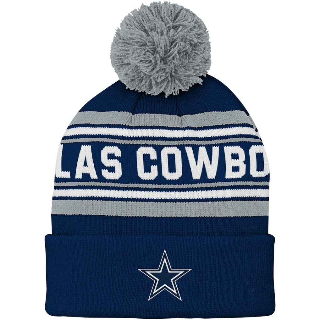 Dallas Cowboys  Preschool Jacquard Cuffed Knit Hat with Pom