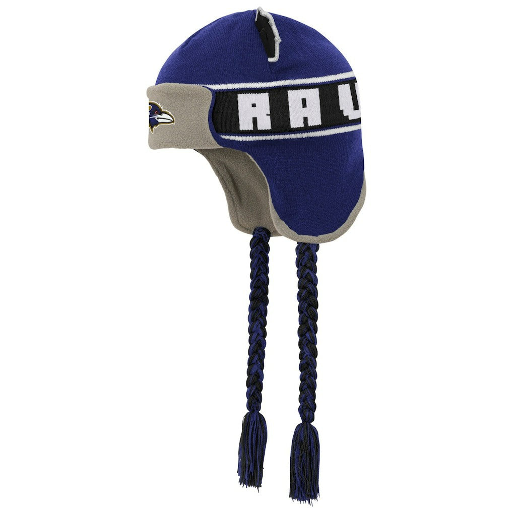 Baltimore Ravens  Youth Wordmark Ears Trooper Knit Hat
