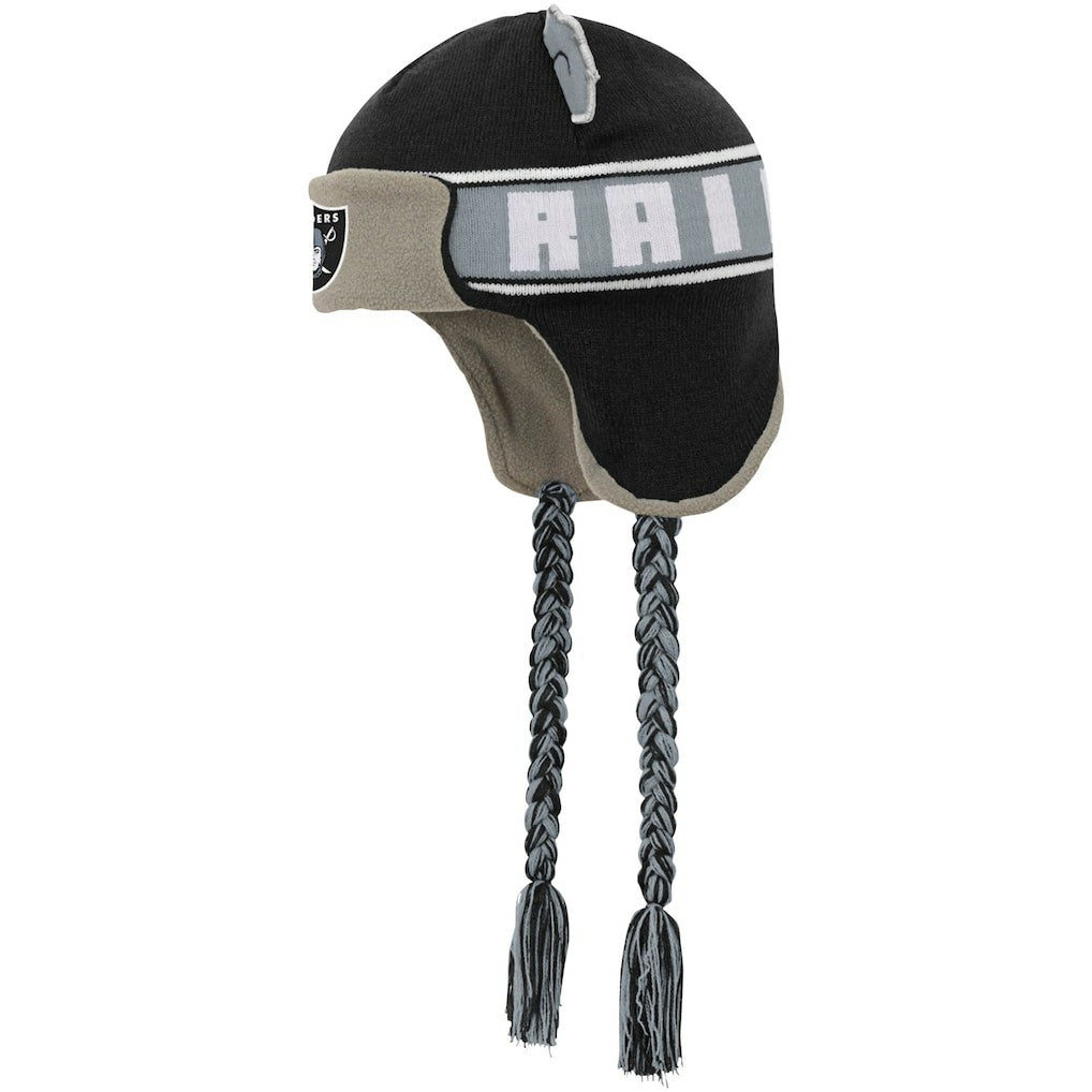 Las Vegas Raiders  Youth Wordmark Ears Trooper Knit Hat