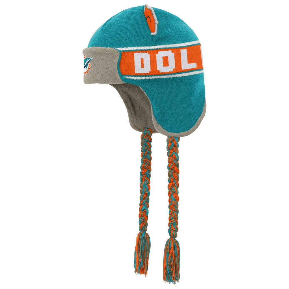 Miami Dolphins  Youth Wordmark Ears Trooper Knit Hat
