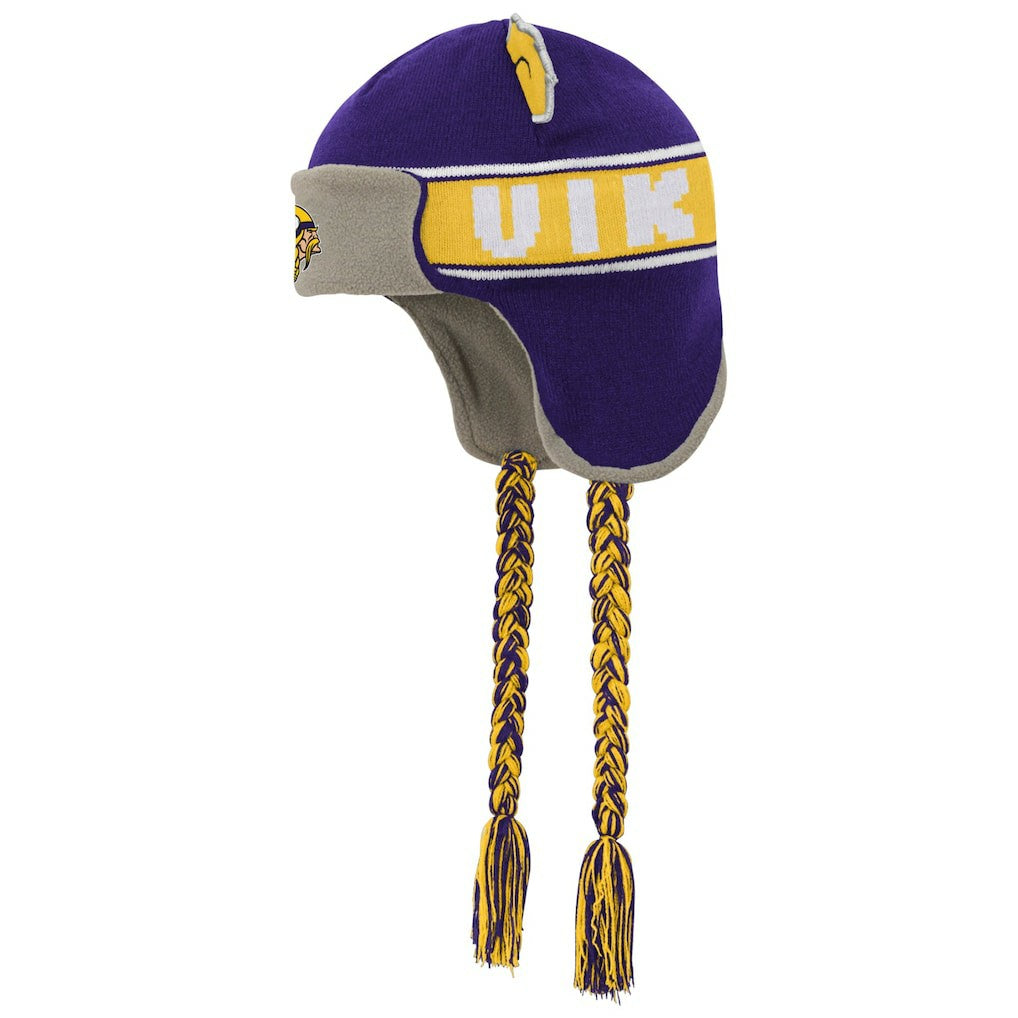 Minnesota Vikings  Youth Wordmark Ears Trooper Knit Hat