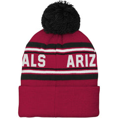 Arizona Cardinals  Youth Jacquard Cuffed Knit Hat with Pom