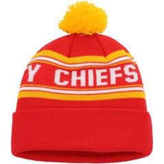 Kansas City Chiefs  Youth Jacquard Cuffed Knit Hat with Pom