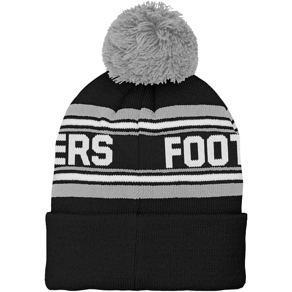 Las Vegas Raiders  Youth Jacquard Cuffed Knit Hat with Pom