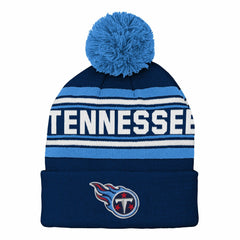 Tennessee Titans  Youth Jacquard Cuffed Knit Hat with Pom