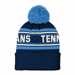 Tennessee Titans  Youth Jacquard Cuffed Knit Hat with Pom