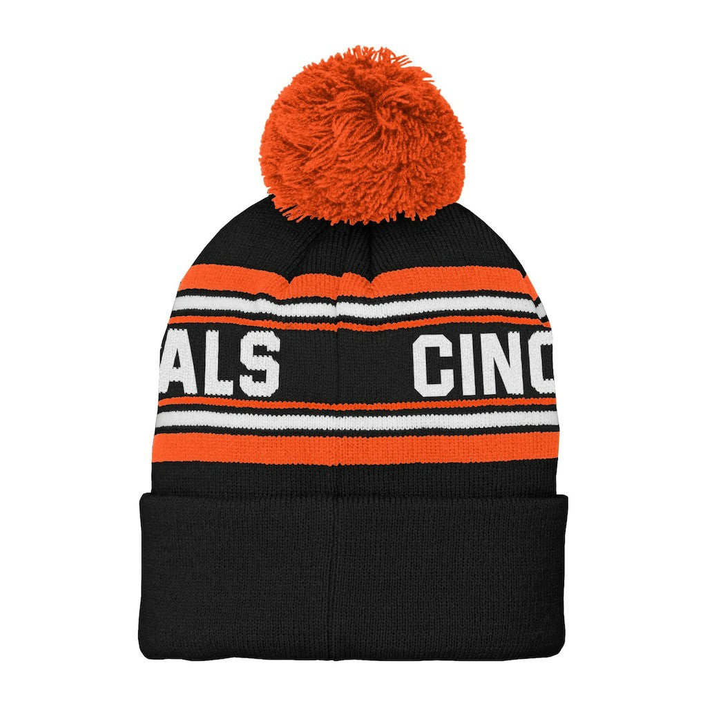 Cincinnati Bengals  Preschool Jacquard Cuffed Knit Hat with Pom