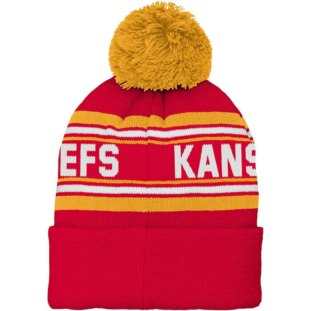 Kansas City Chiefs  Preschool Jacquard Cuffed Knit Hat with Pom