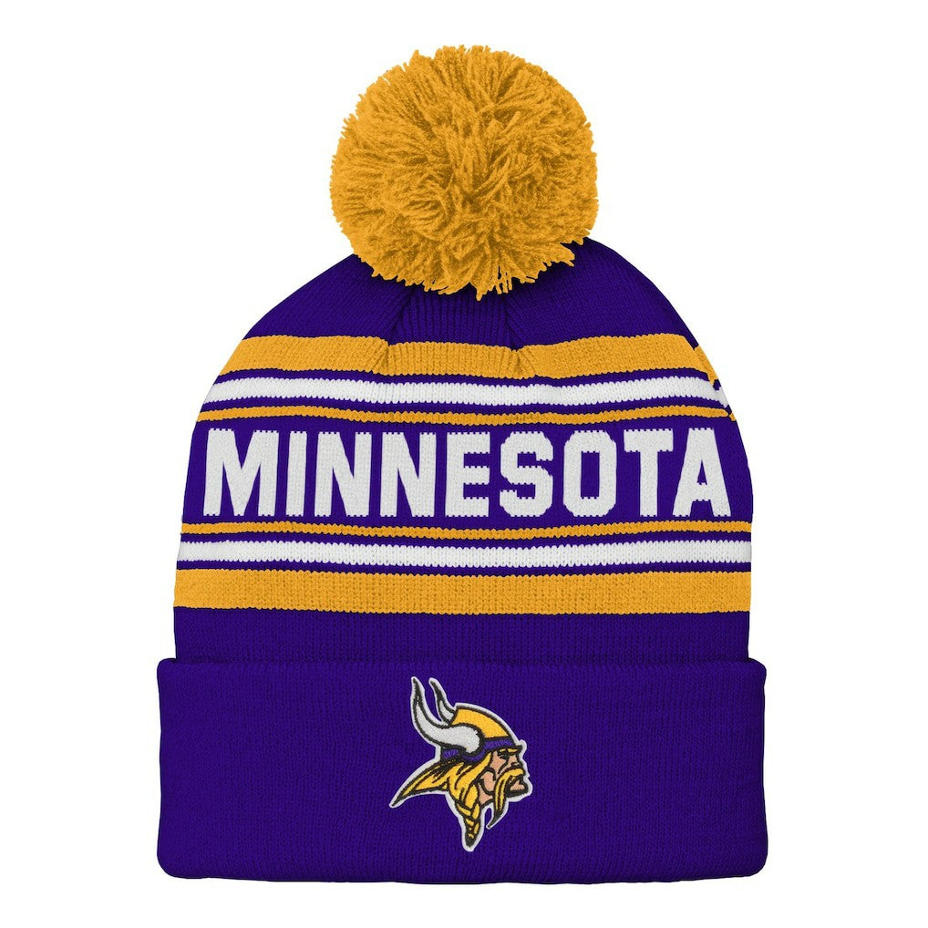 Minnesota Vikings  Preschool Jacquard Cuffed Knit Hat with Pom