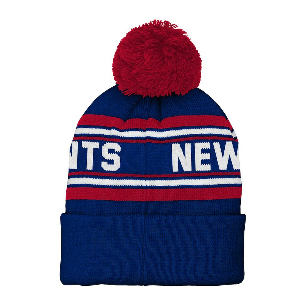 New York Giants  Preschool Jacquard Cuffed Knit Hat with Pom
