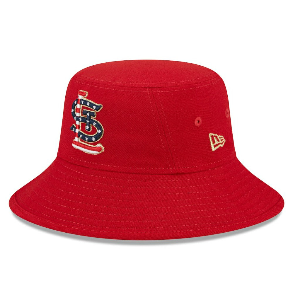 St. Louis Cardinals New Era 2023 Fourth of July Bucket Hat | MLB Outlet