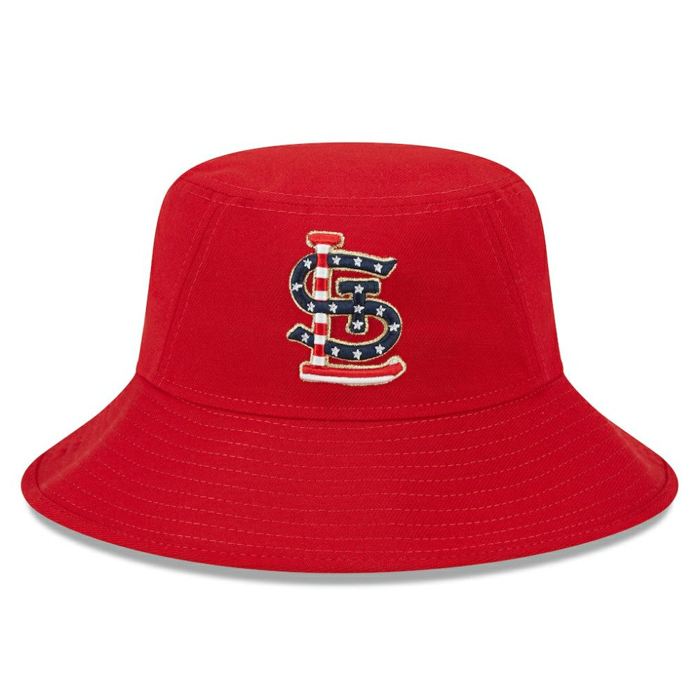 St. Louis Cardinals New Era 2023 Fourth of July Bucket Hat | MLB Outlet