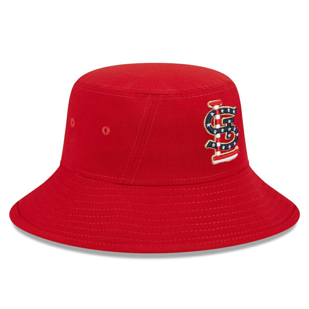 St. Louis Cardinals New Era 2023 Fourth of July Bucket Hat | MLB Outlet