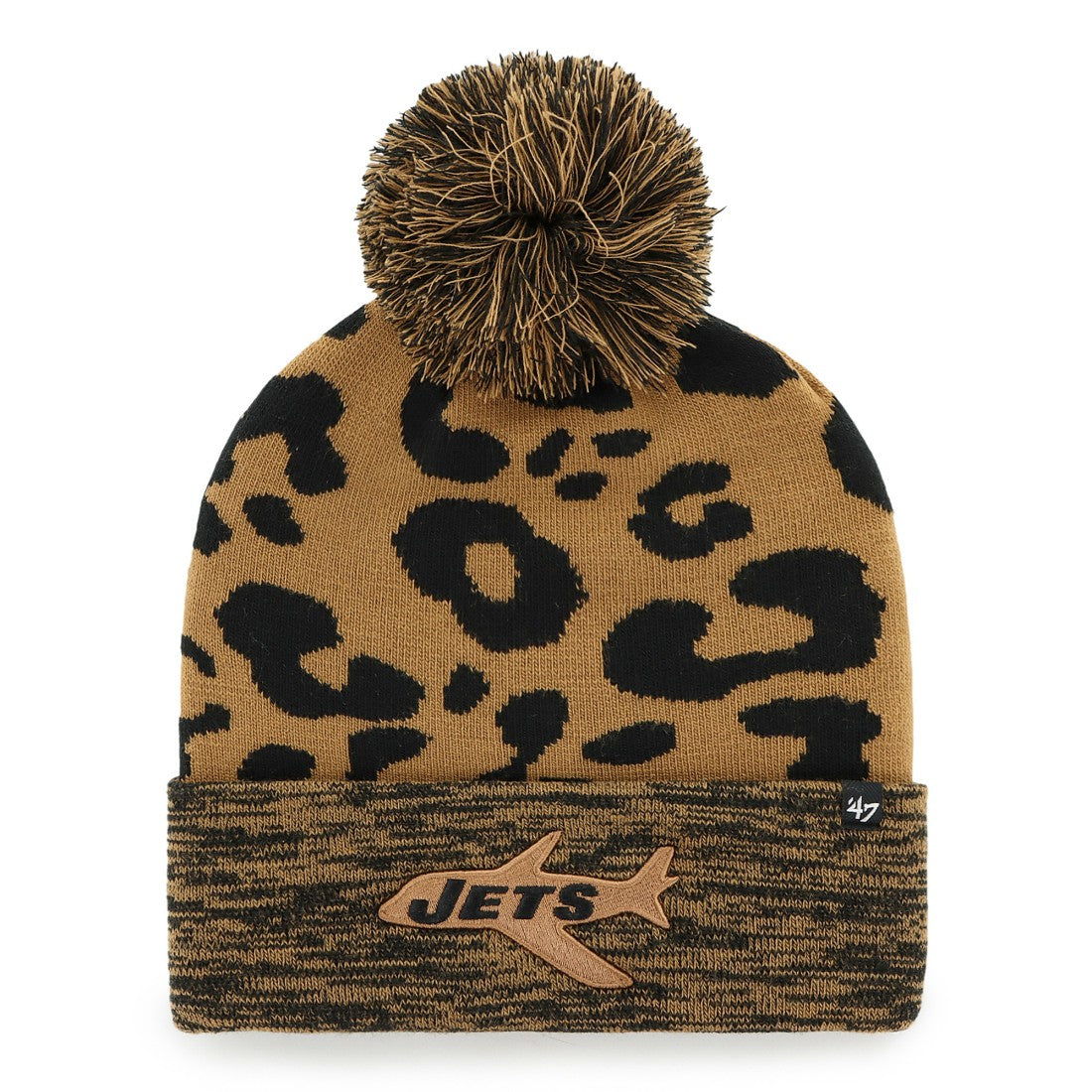 New York Jets 47 brand '47 Women's Rosette Cuffed Knit Hat with Pom
