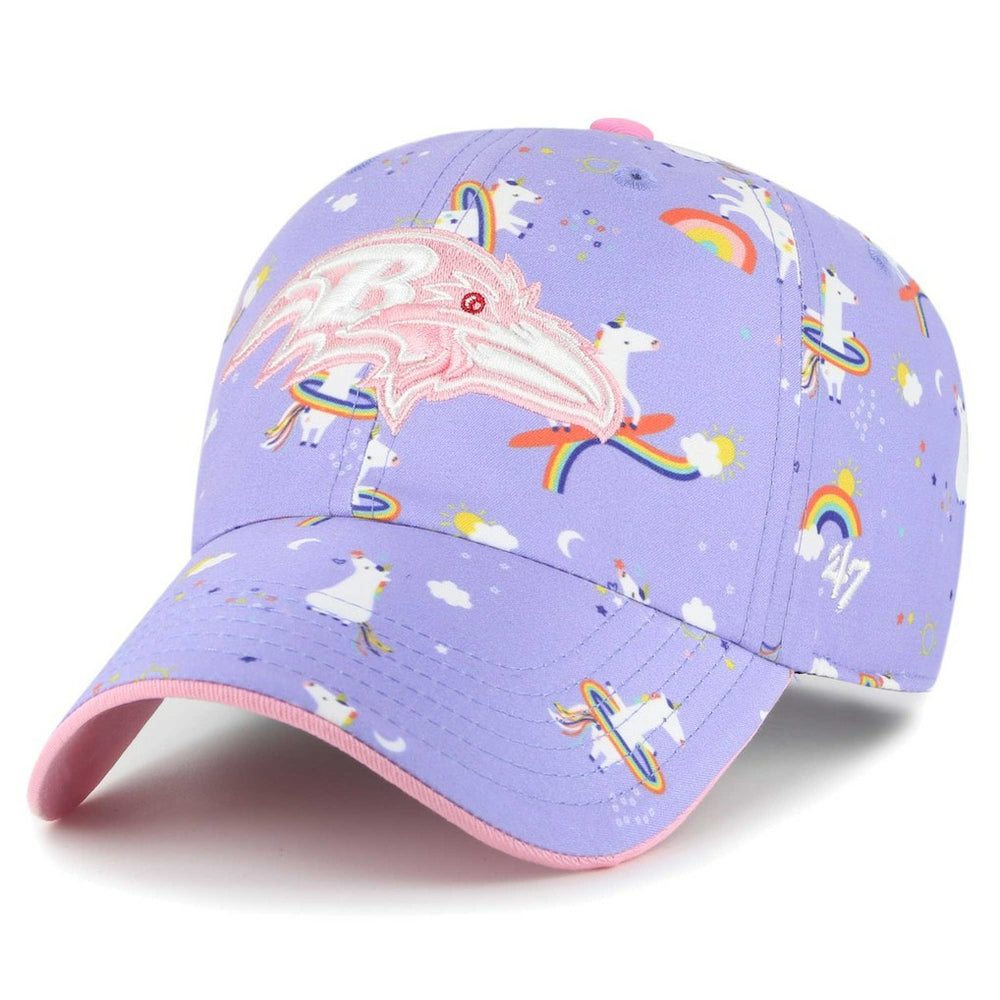 Baltimore Ravens 47 brand '47 Girls Preschool Unicorn Clean Up Adjustable Hat